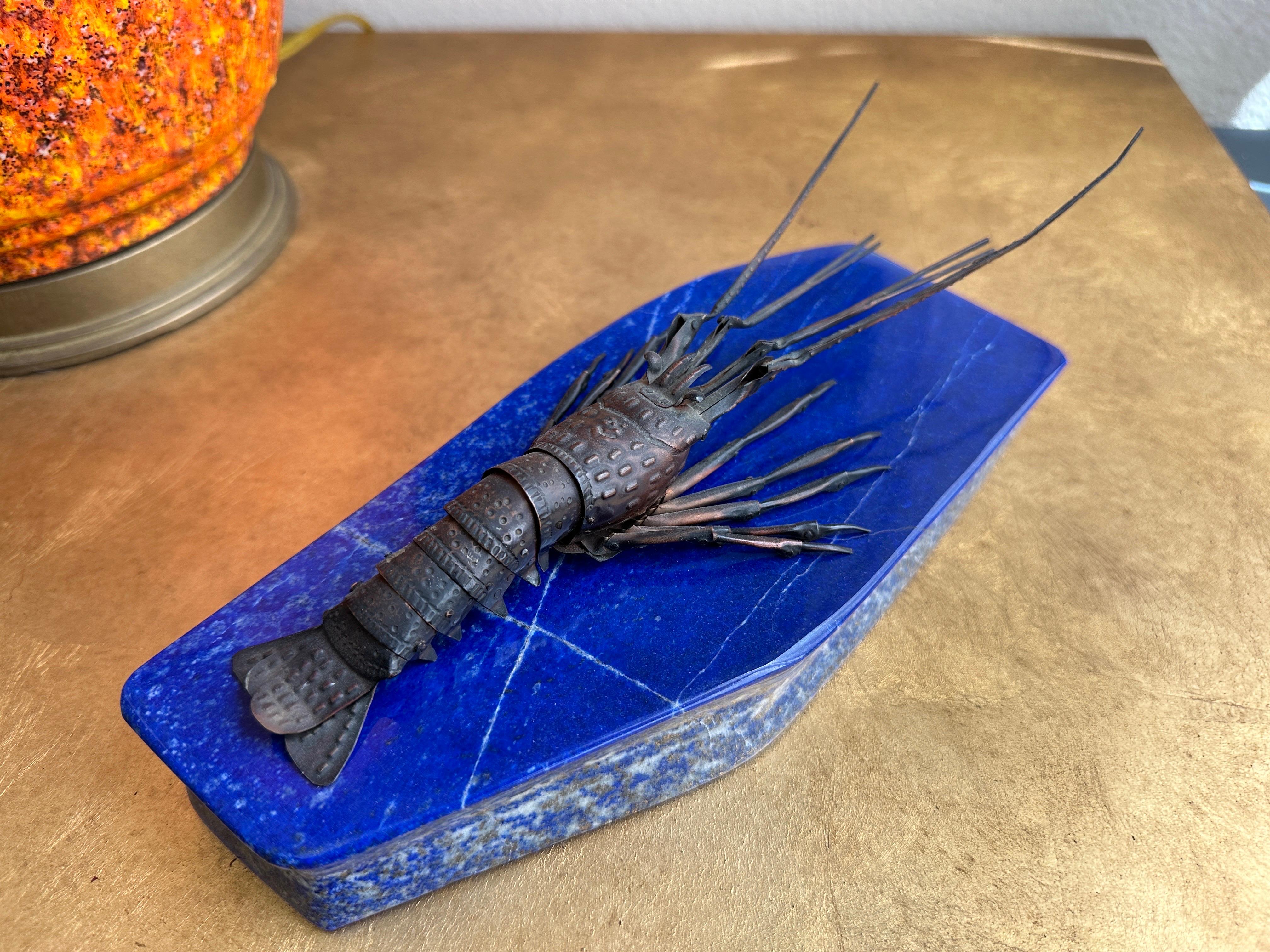 Meiji Lobster japonais articulé en cuivre en vente