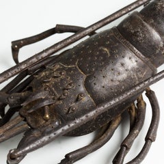 Japanese Articulated Iron Jizai Okimono of a Lobster by Myochin Muneharu