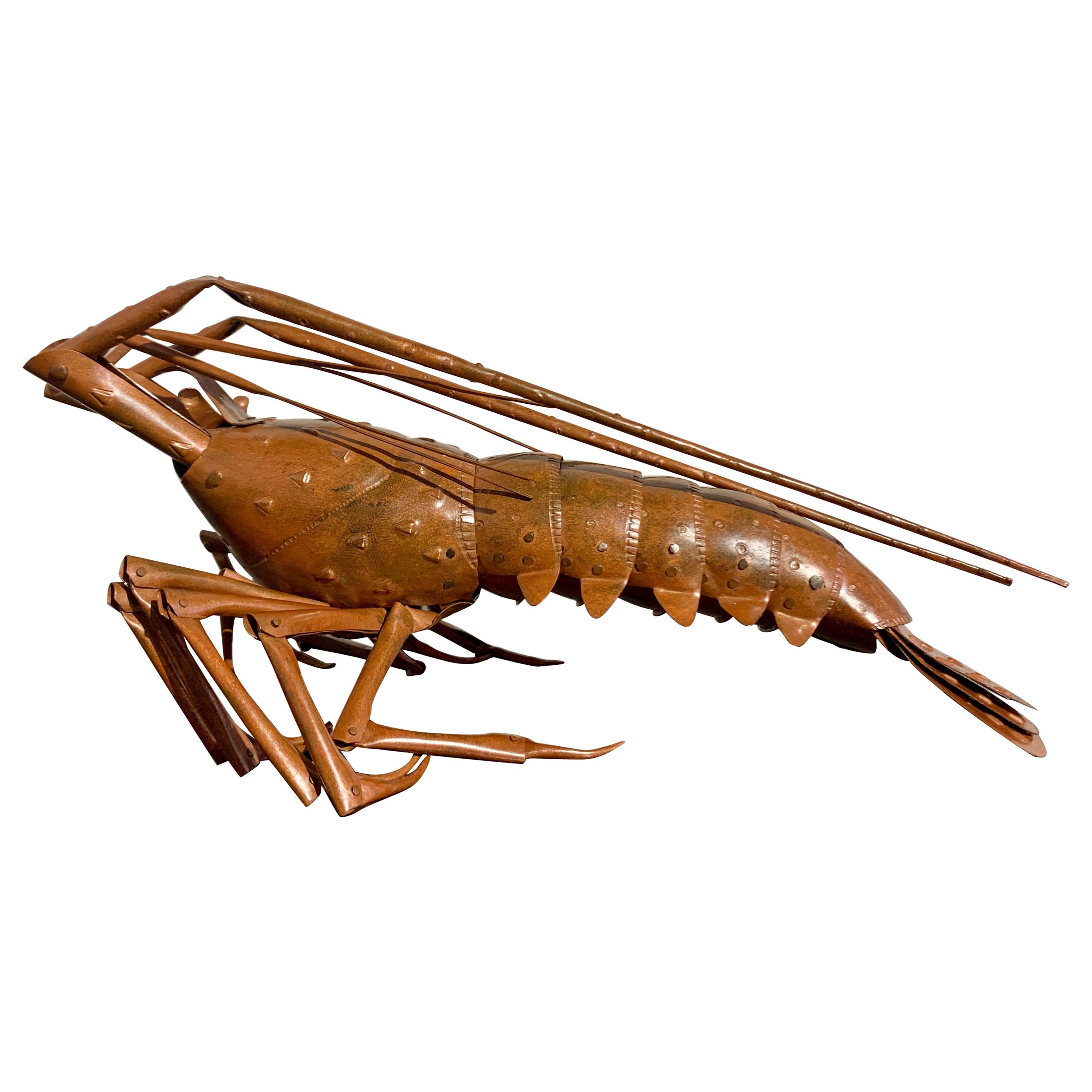 Japanese Articulated Model of a Lobster, by Myochin Muneyuki, Mid 20th Century