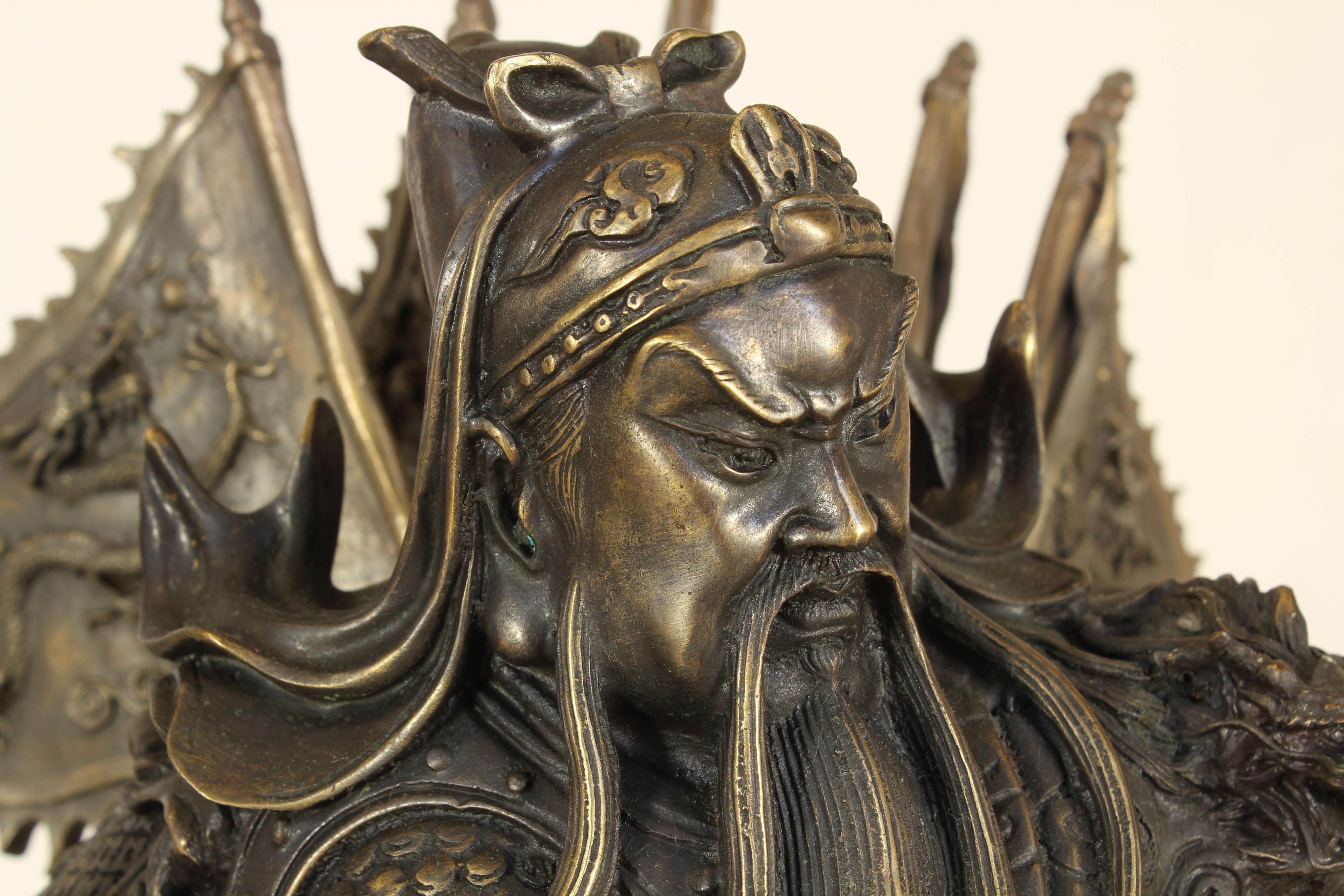 Bronze Artiste japonais, dieu de la guerre, 20e siècle, bronze en vente