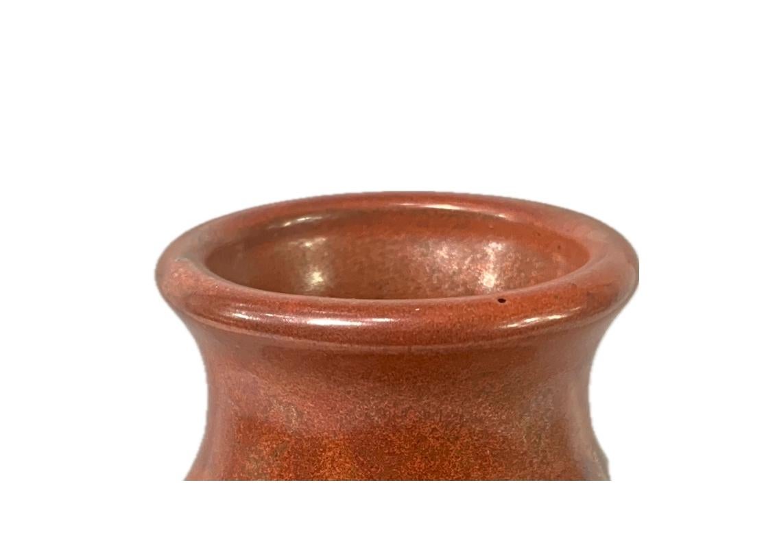 Japanese Artist Made Glazed Pottery Vase For Sale 5