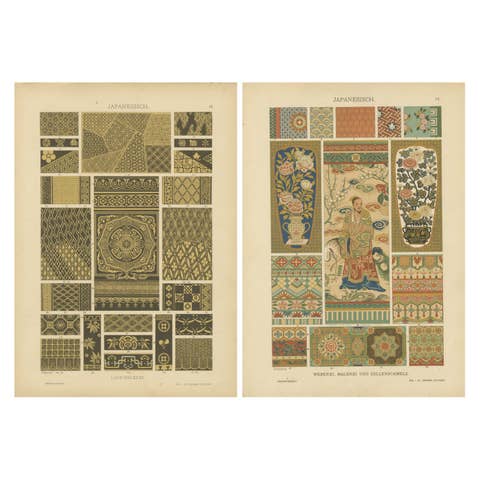 Japanese Artistic Mastery in Dolmetsch's 1887 Ornamental Collection