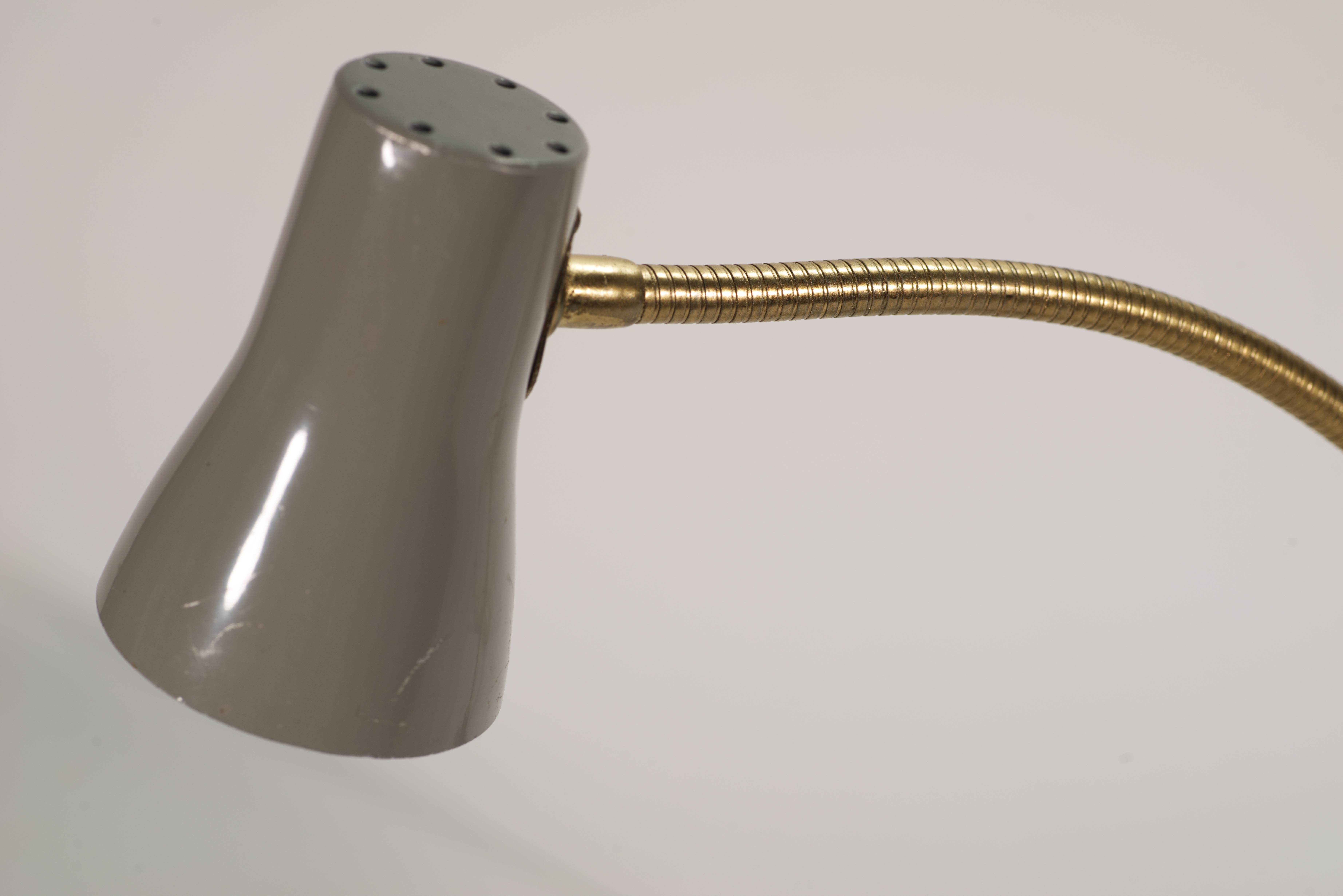 Enamel Japanese Ascent Gooseneck Table Lamp, 1970s.
