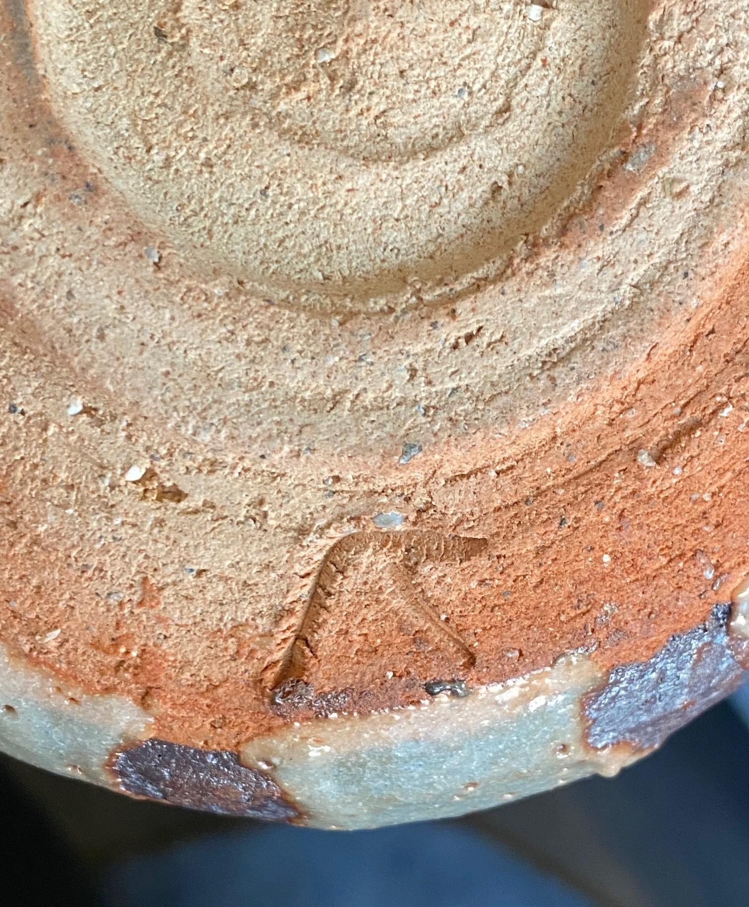 Japanese Asian Antique Shino Yaki Ware Studio Pottery Wabi-Sabi Chawan Tea Bowl For Sale 13