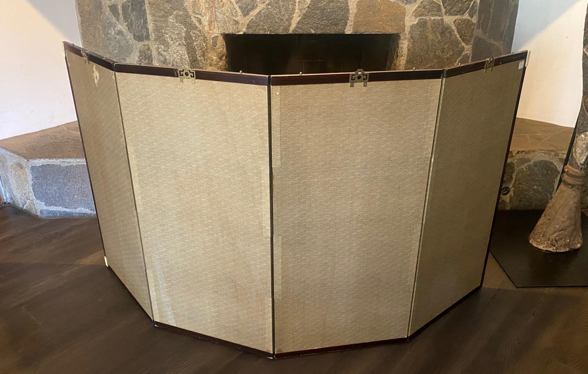 Japanische asiatische vier Panel Folding Byobu Bildschirm von weißen Kranichen und Vollmond im Angebot 10