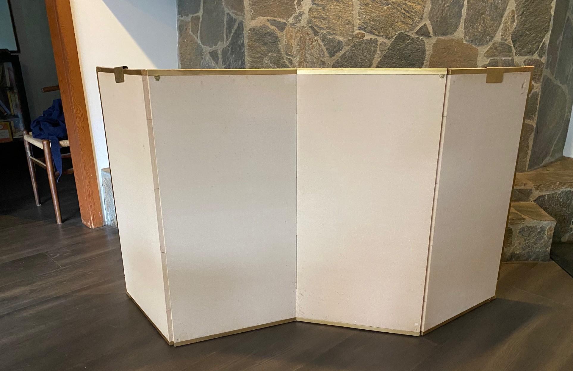 Japanisch Asiatisch Signiert Vier Panel Folding Byobu Kirschblüte & Pine Tree Bildschirm im Angebot 9