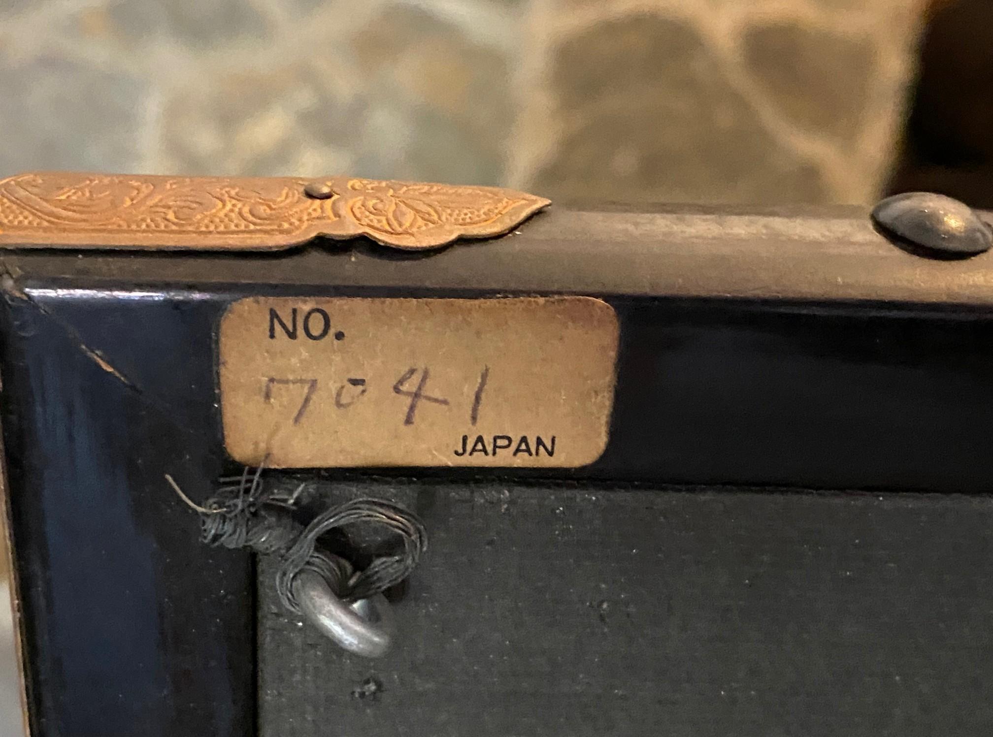 Japanisch Asiatisch Signiert Vier Panel Folding Byobu Bildschirm Landschaft Blumen & Gänse im Angebot 12
