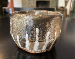 Japanese Asian Signed Studio Pottery Wabi-Sabi Ceramic Glazed Chawan Tea Bowl