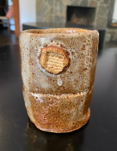 Japanese Asian Signed Studio Pottery Wabi-Sabi Ceramic Glazed Chawan Tea Cup