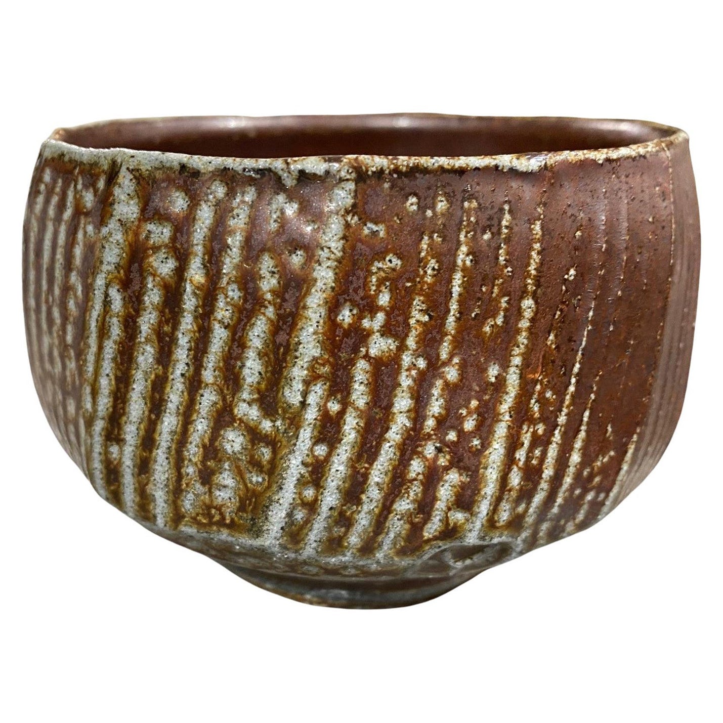 Bol à thé Chawan en céramique signé Studio Pottery Wabi-Sabi, style asiatique japonais