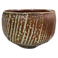 Japanese Asian Style Signed Studio Pottery Wabi-Sabi Ceramic Chawan Tea Bowl