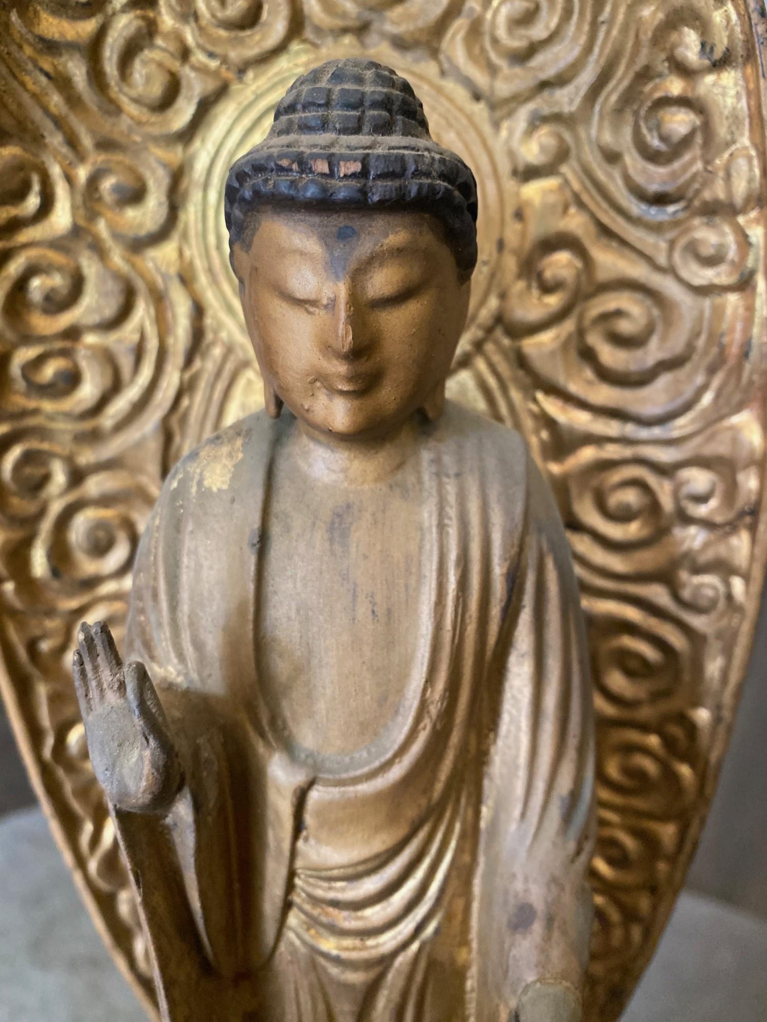 Japanese Asian Temple Shrine Edo Wood Kannon Bodhisattva Buddha Amida ...
