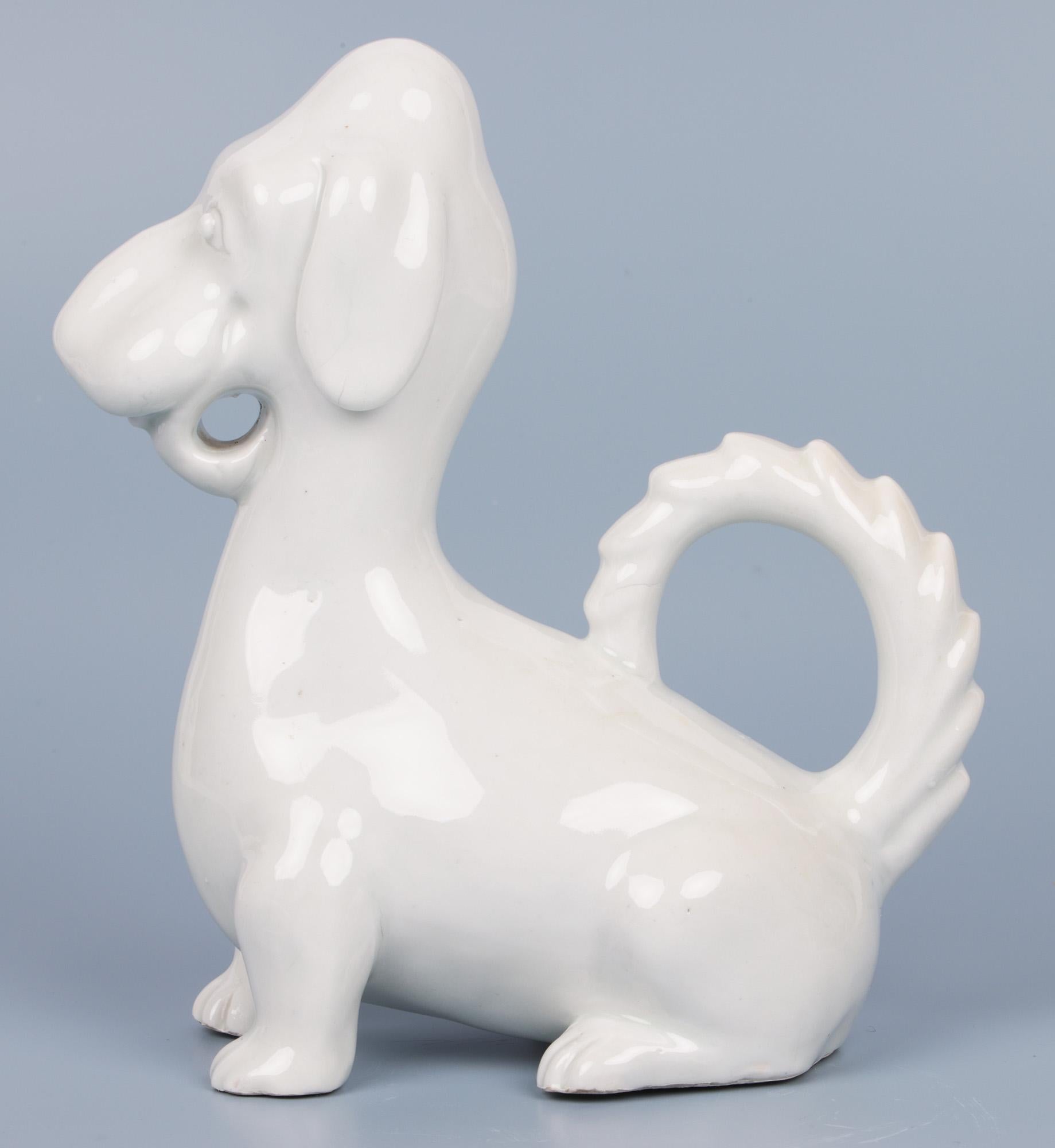 Japanese Attributed Blanc de Chine Model of a Stylized Dog For Sale 3