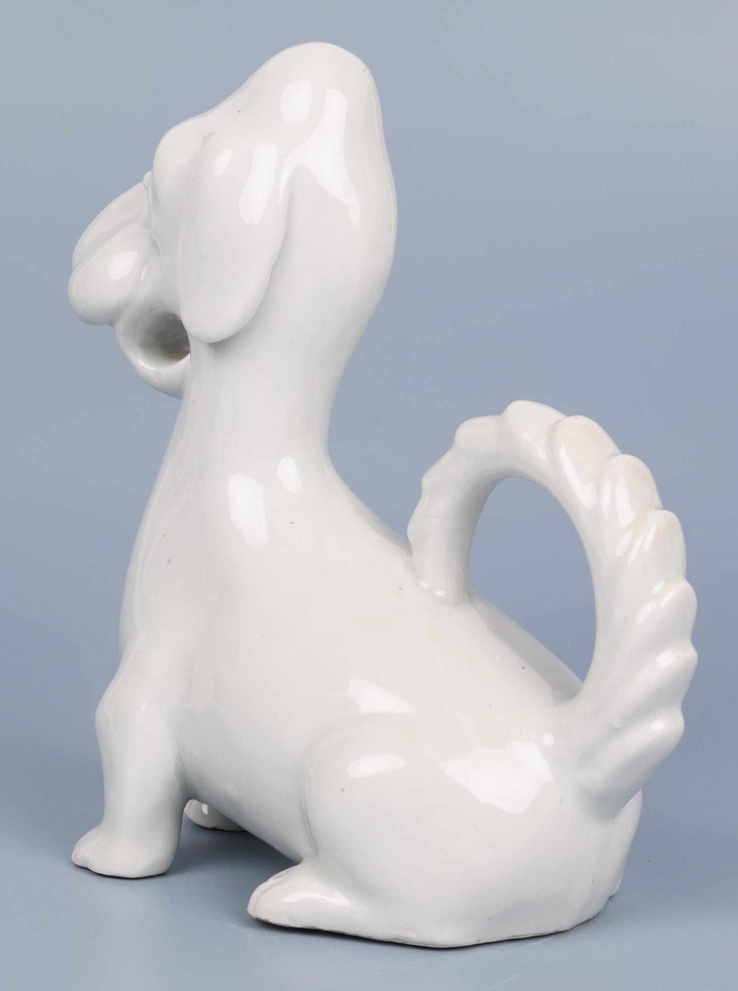 Japanese Attributed Blanc de Chine Model of a Stylized Dog For Sale 5