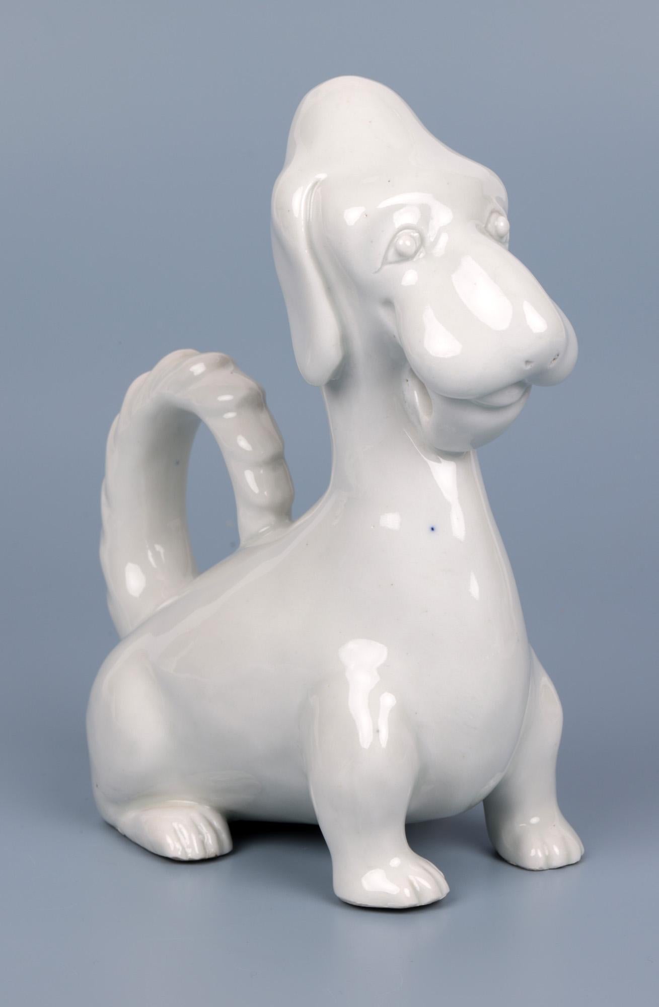 Japanese Attributed Blanc de Chine Model of a Stylized Dog For Sale 7