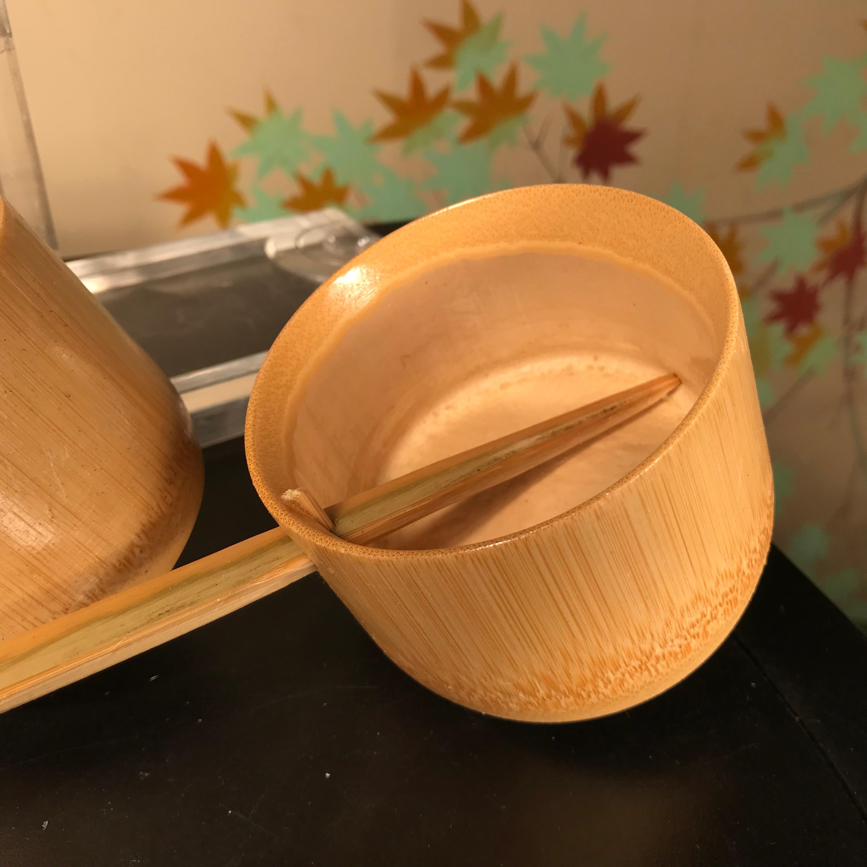 20th Century Japanese Three Authentic Bamboo Water Ladles 