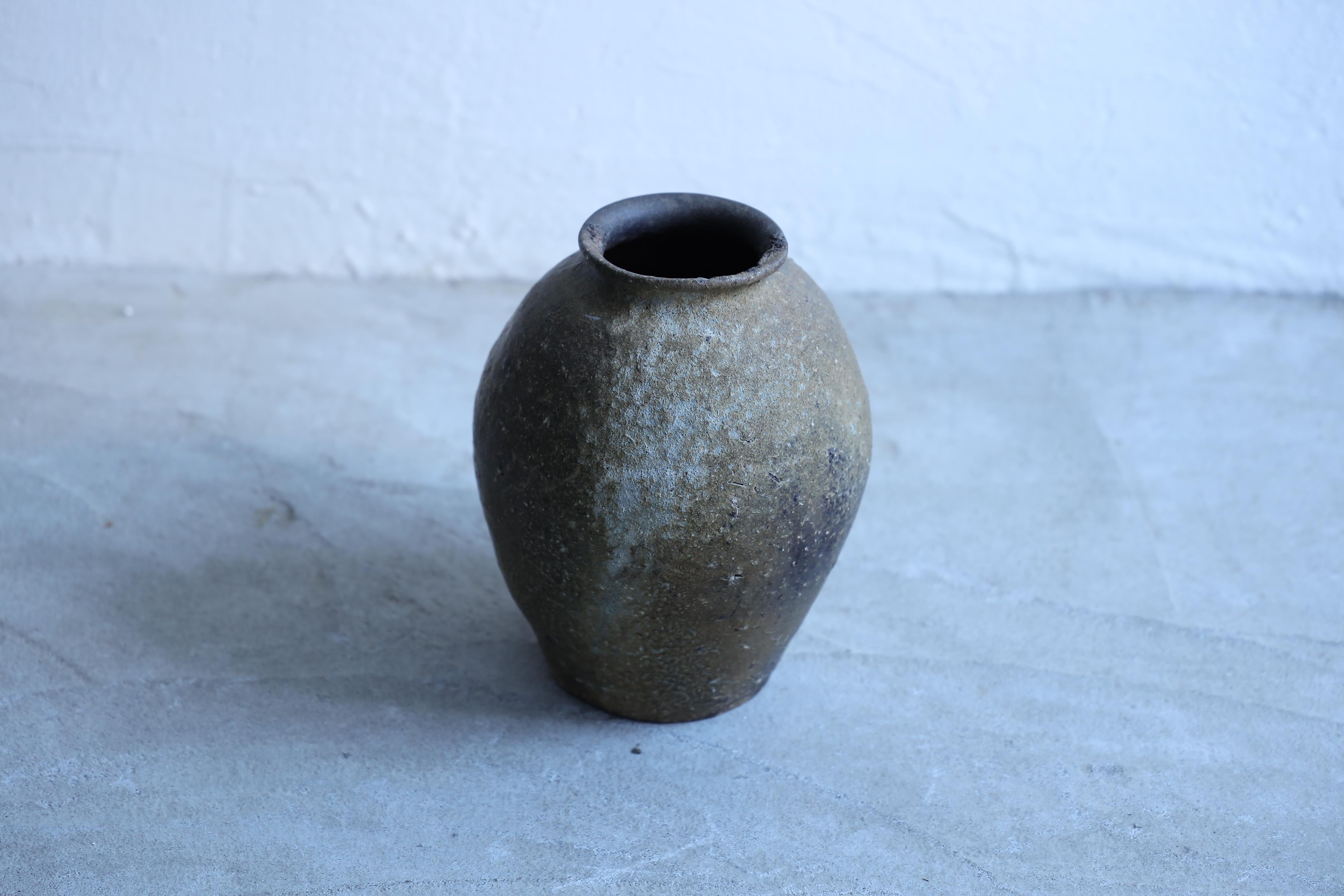 20th Century Japanese Autique Vase, Pottery, Wabi-Sabi For Sale