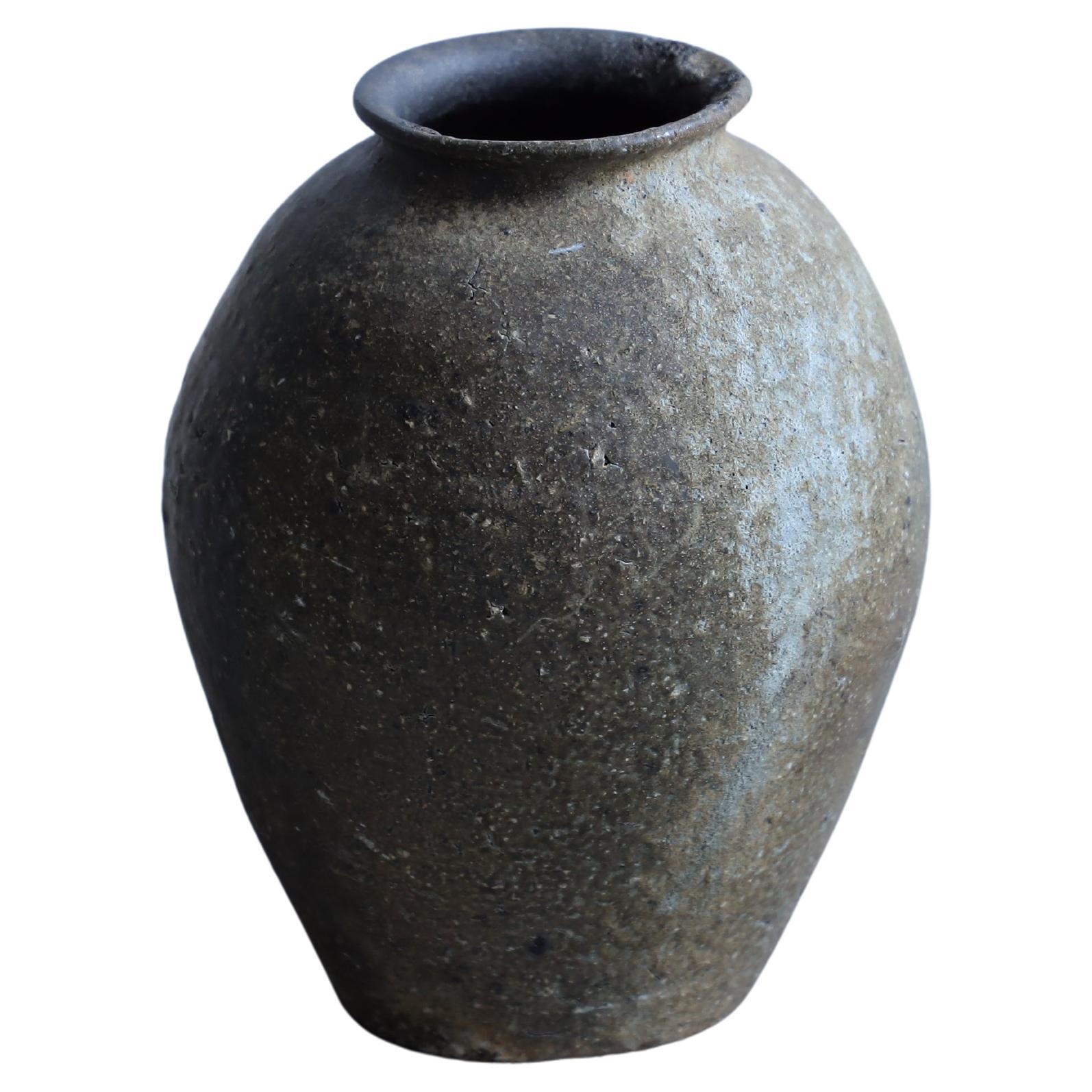 Japanese Autique Vase, Pottery, Wabi-Sabi For Sale