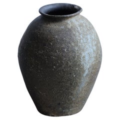 Japanische antike japanische Vase, Keramik, Wabi-Sabi