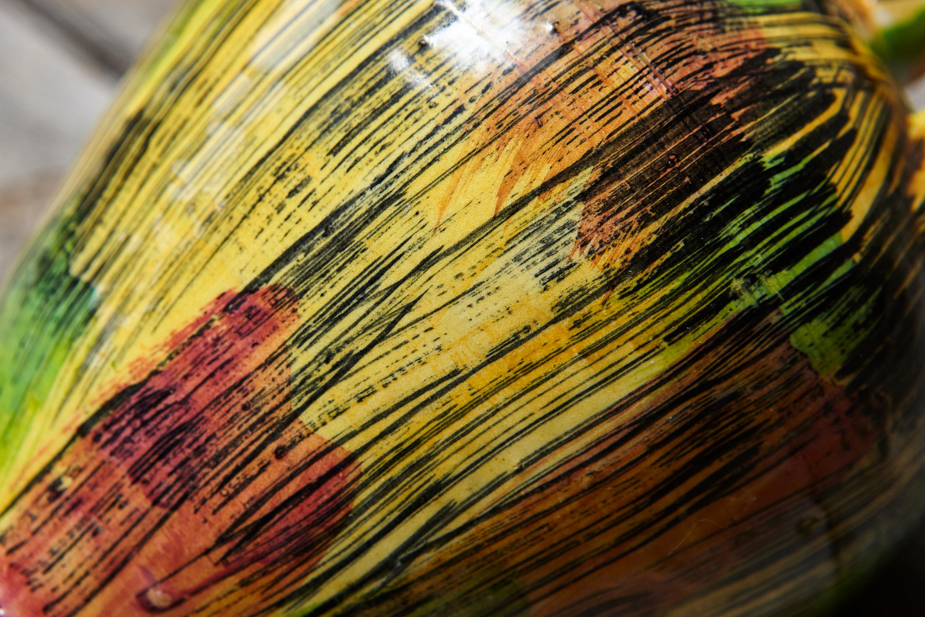 Vaso in ceramica smaltata giapponese in stile Awaji, circa 1930 in vendita 12