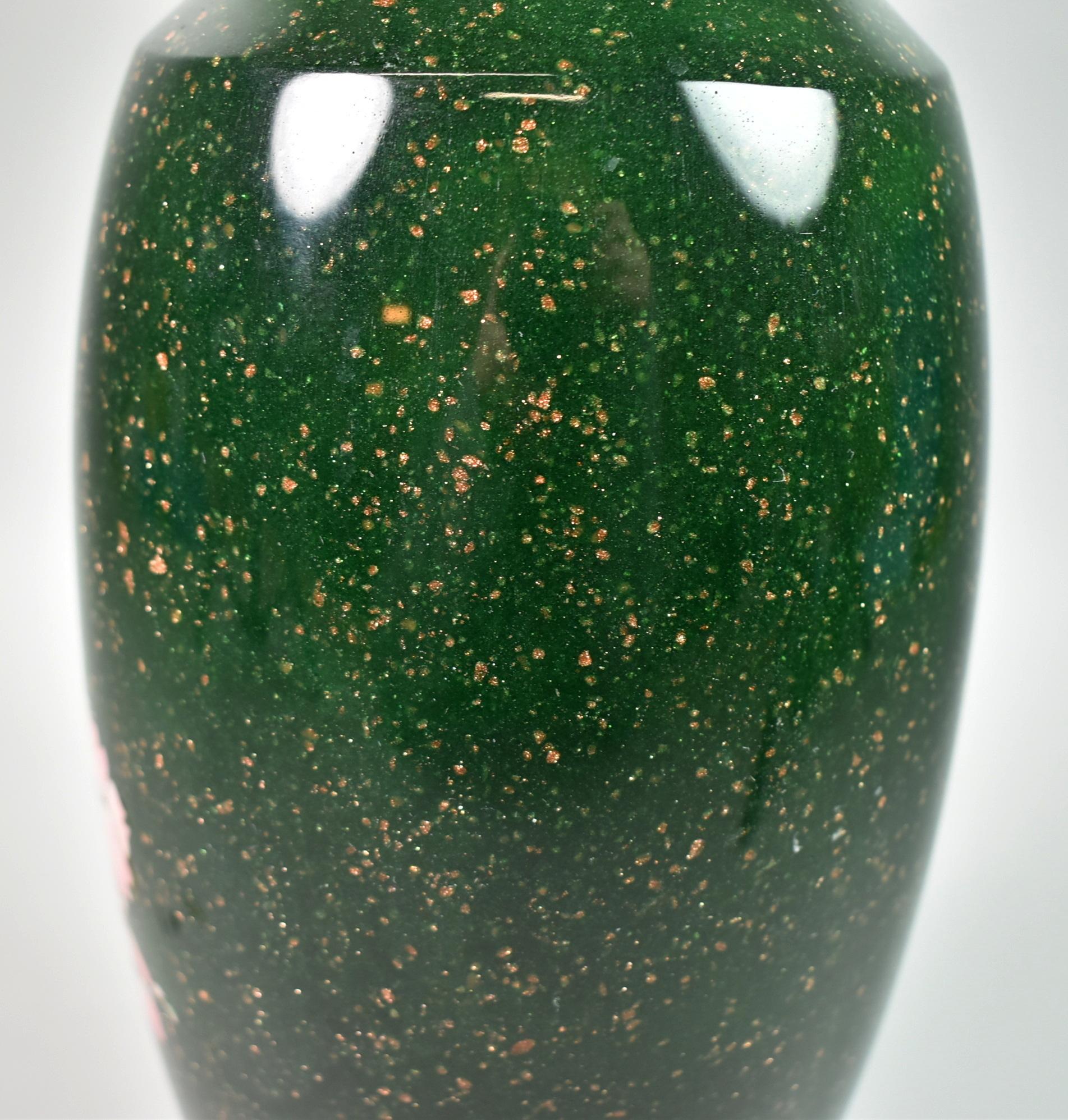 Japanese Baluster Cloisonne Vase with Plum Blossom Detail For Sale 3
