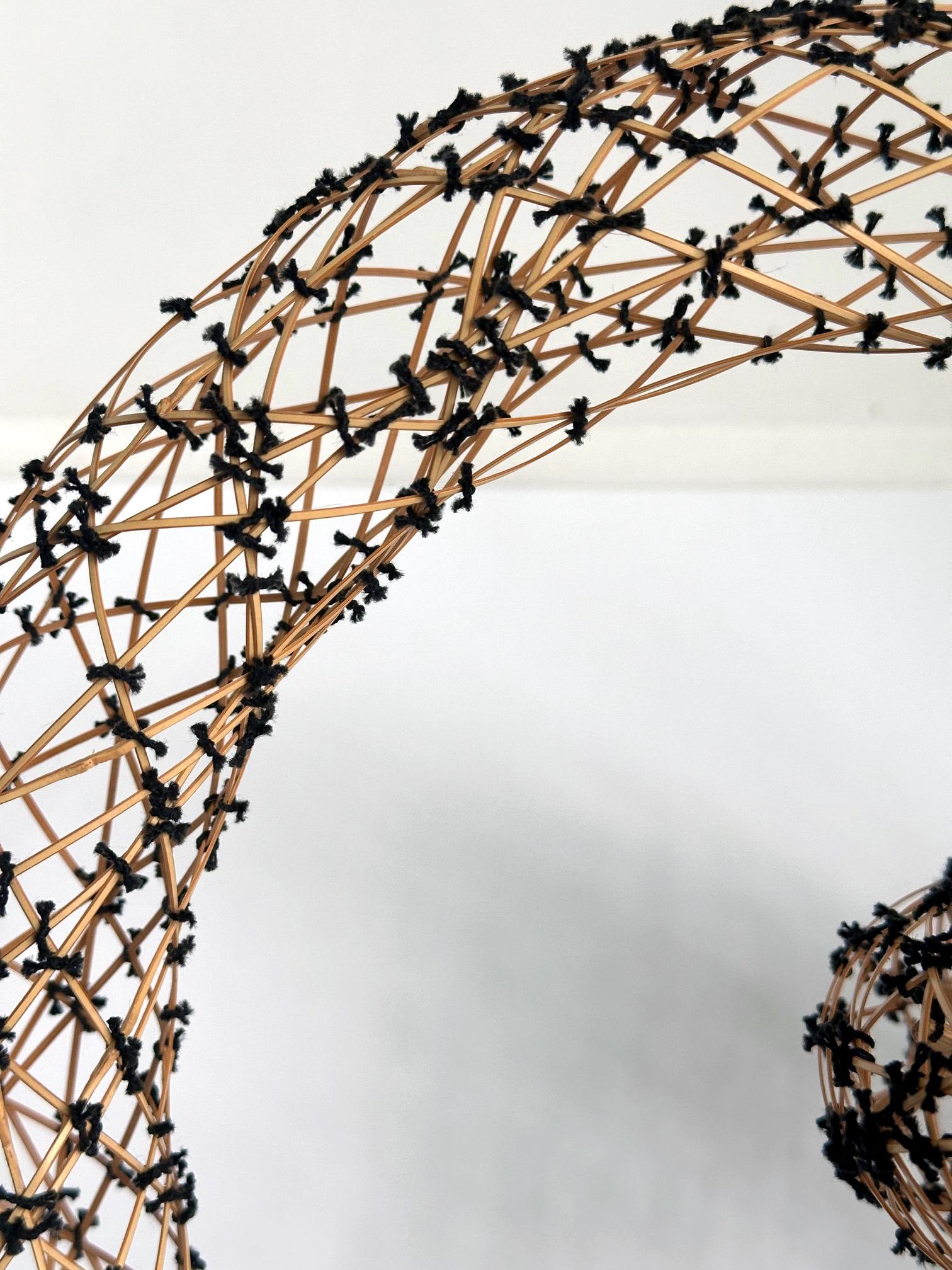 Contemporary Japanese Bamboo Art Sculpture Kawashima Shigeo Soul's Trance For Sale