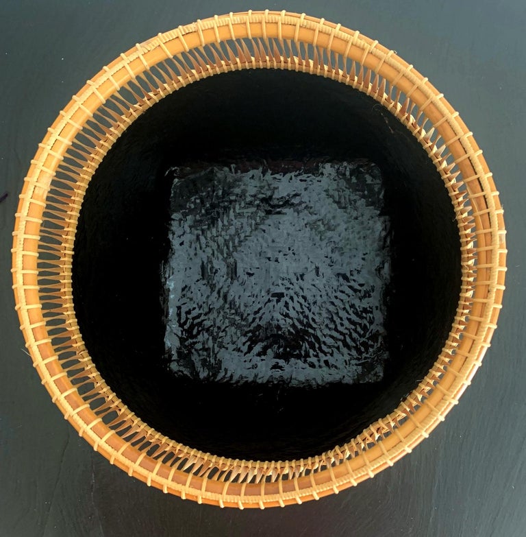 Japanese Bamboo Basket by Higashi Takesonosai For Sale at 1stDibs