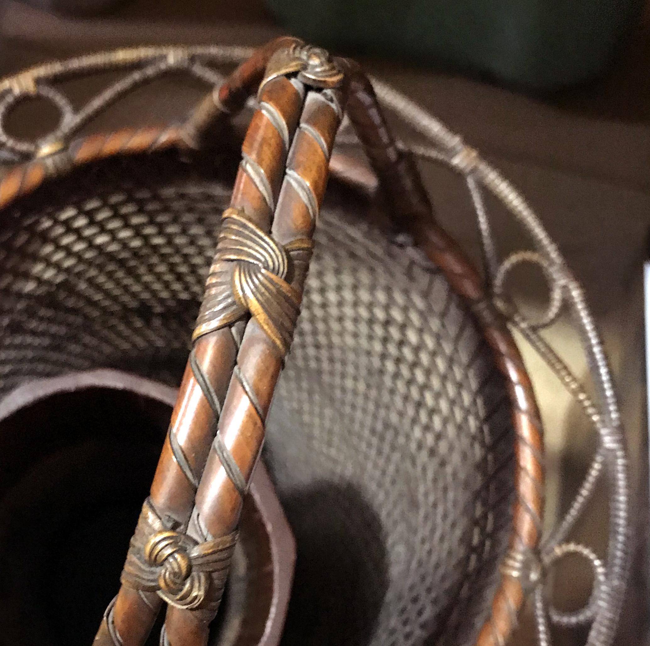 20ième siècle Panier en bambou japonais Ikebana de Yamashita Kochikusai en vente