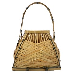 Japanese Bamboo Basket  'Souzen kago' 1980s