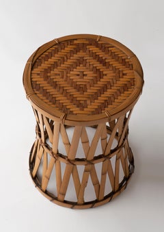 Japanese Bamboo Stool Attributed to Hosai Yokota