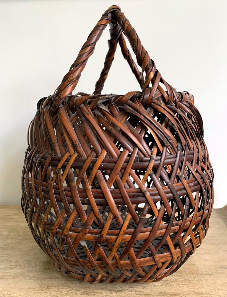 Japanese Bamboo Ikebana Basket by Yamamoto Chikuryosai I Shoen For Sale at 1stDibs japanese