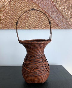 Japanese Bamboo Ikebana Basket by Yufu Shohaku