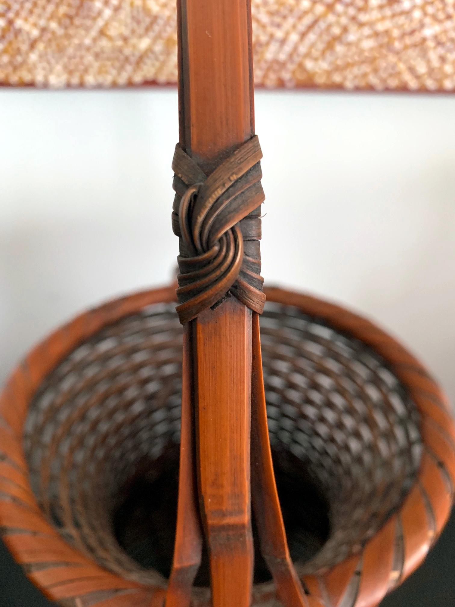 Bambou Panier japonais en bambou Ikebana de Yufu Shohaku