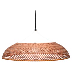 Japanese Bamboo Pendant Light, Yamagiwa, Japan, 1970s, Wabi Sabi