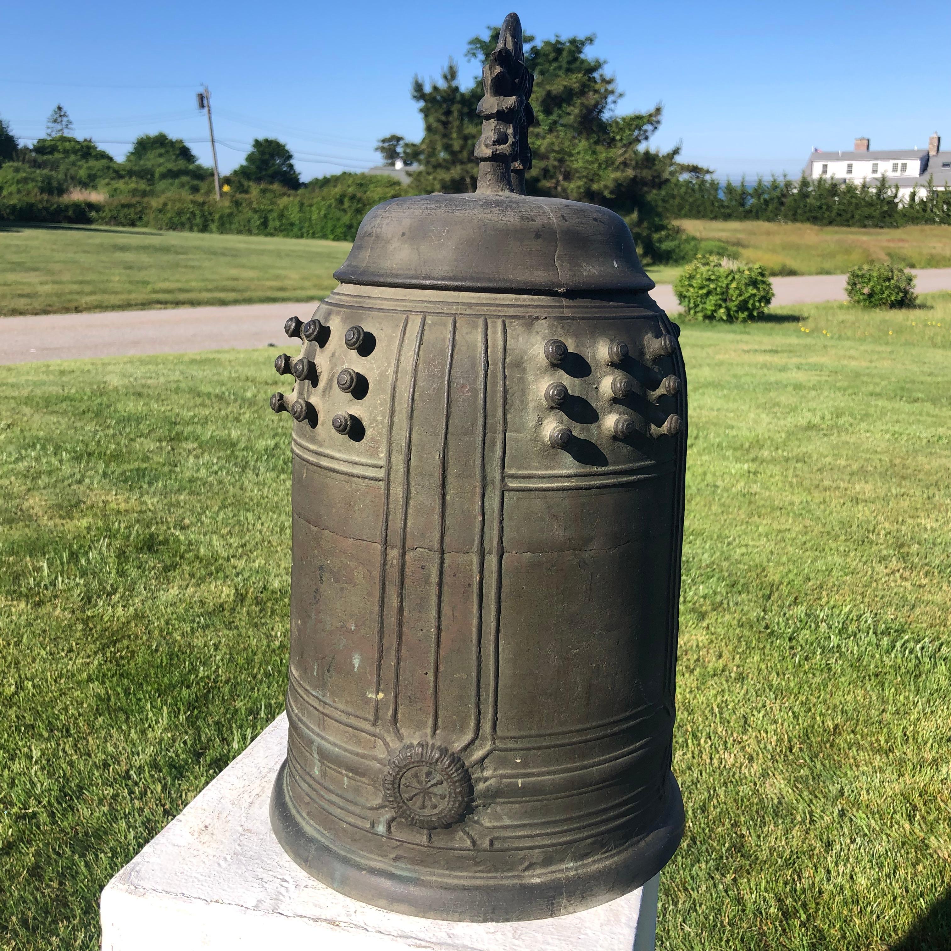 Japanese Big Antique Bronze Bell 6