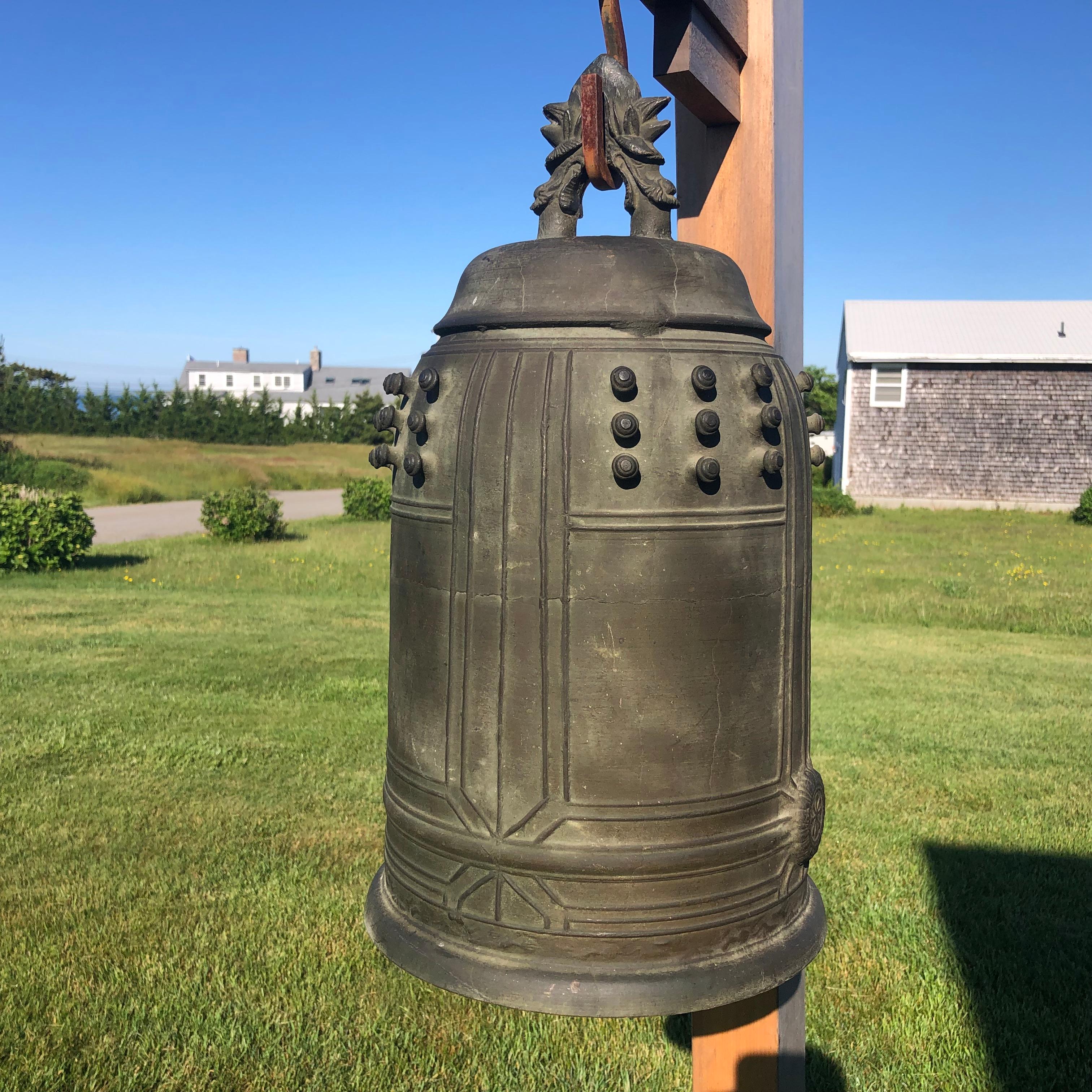 Japanese Big Antique Bronze Bell 2