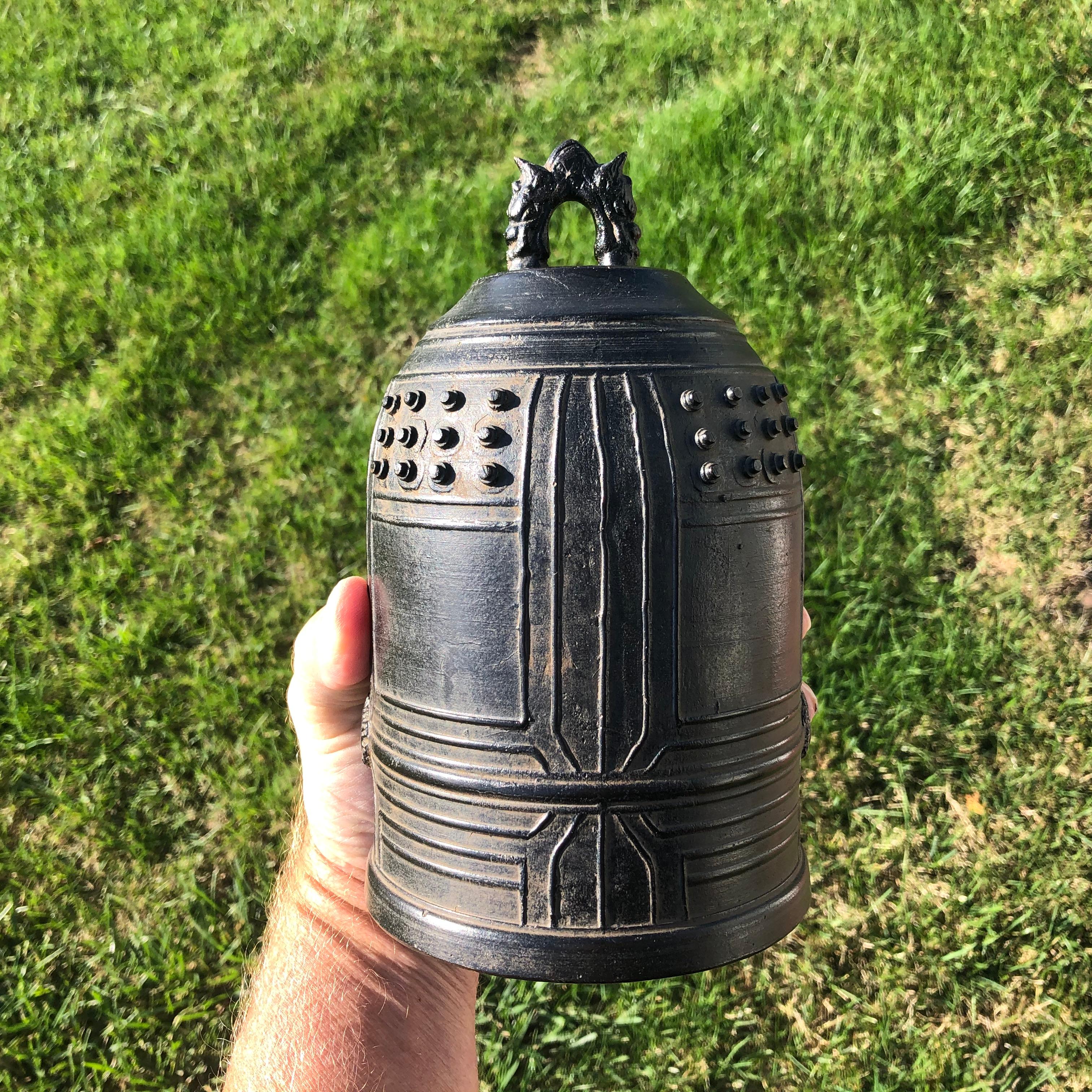 Japanese Big Antique Bronze Bell with Bold Sound 6