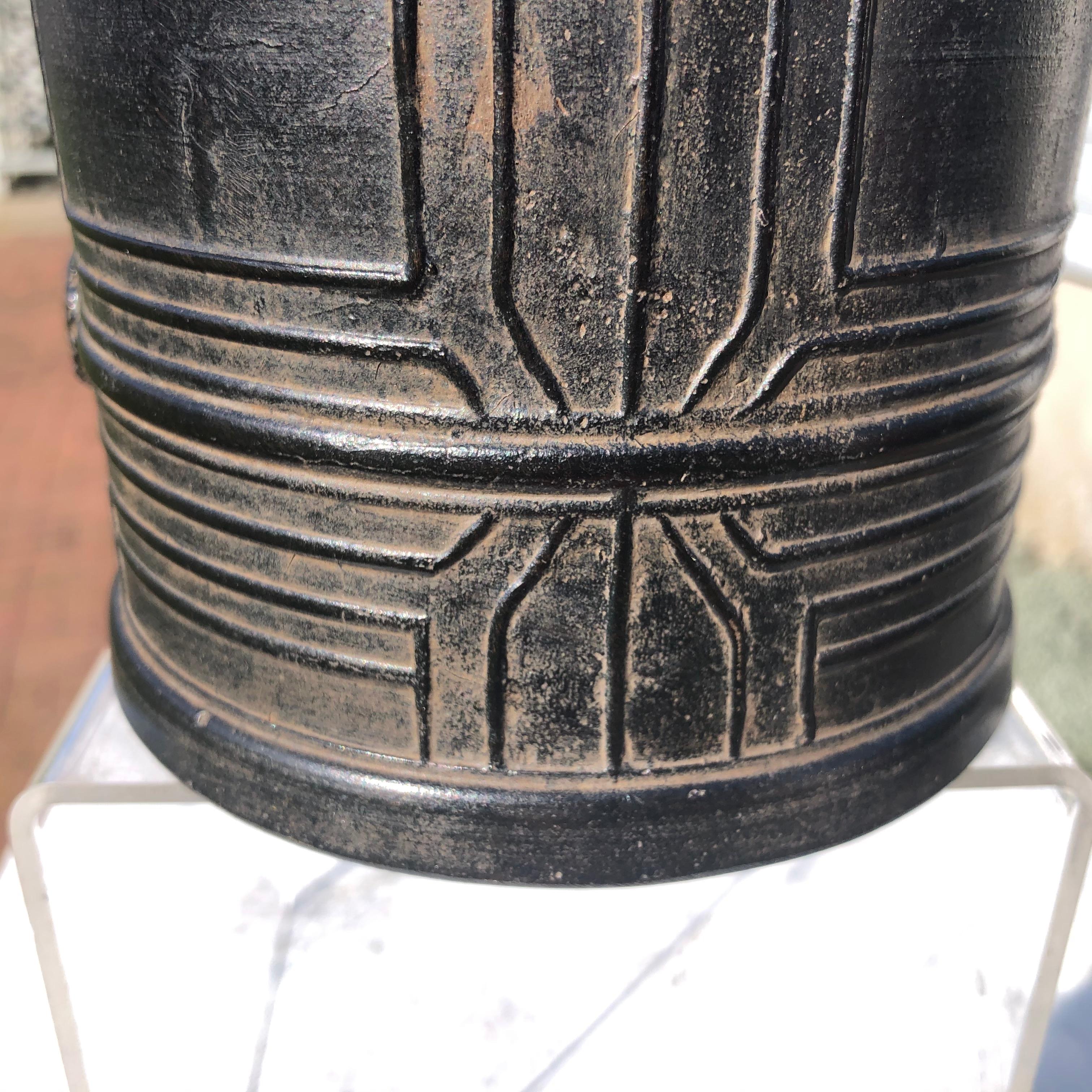 Japanese Big Antique Bronze Bell with Bold Sound In Good Condition In South Burlington, VT