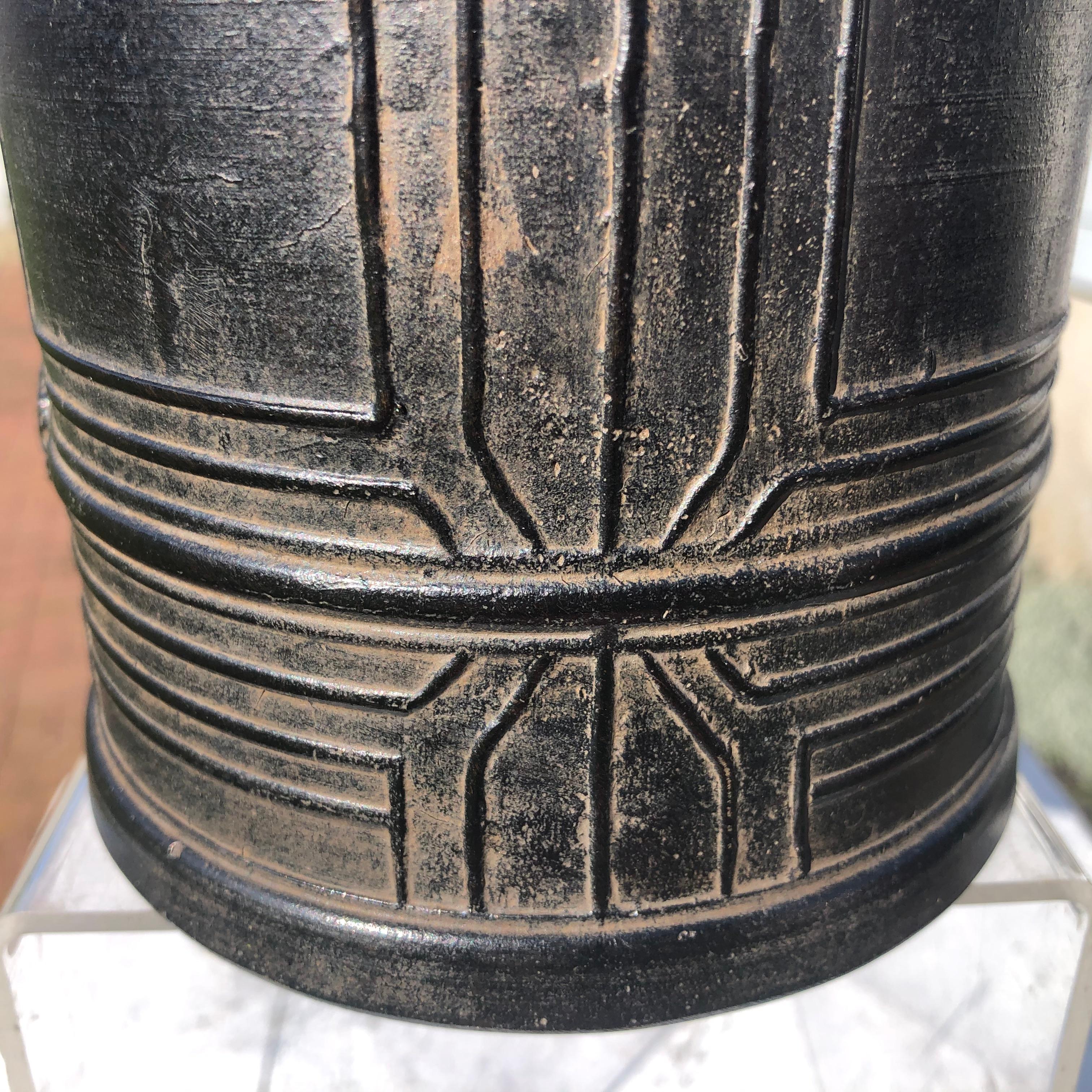 20th Century Japanese Big Antique Bronze Bell with Bold Sound