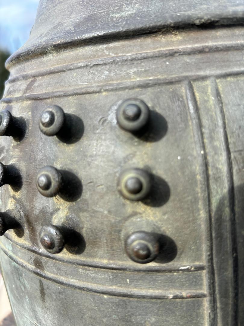 Japanese Big Antique Bronze Temple Bell  10