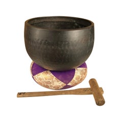 Japanese Big Antique Meditation Bell, Beautiful Serene Sound