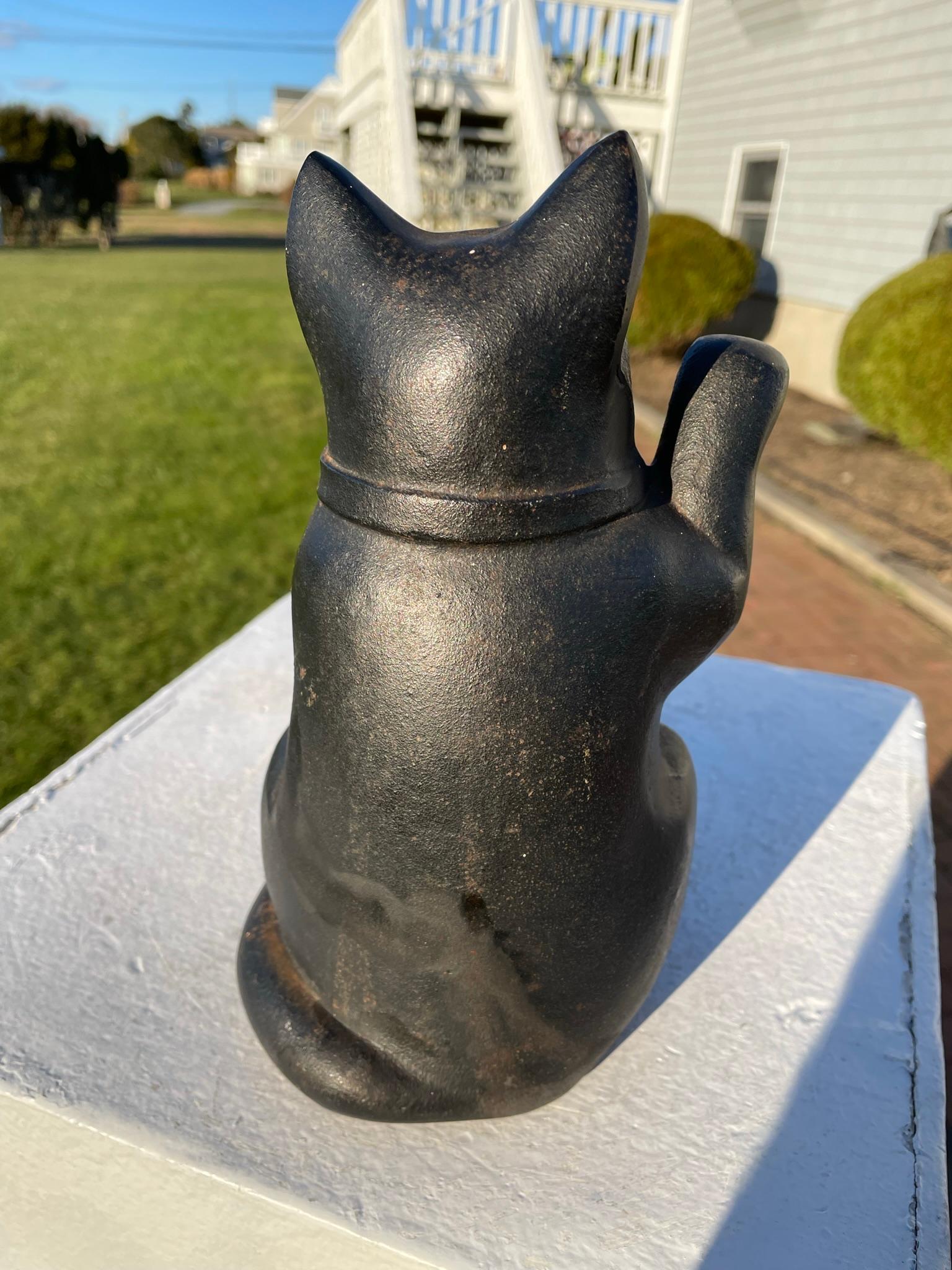 Japanese Big Black Green Eyed Fortune Money Cat 2