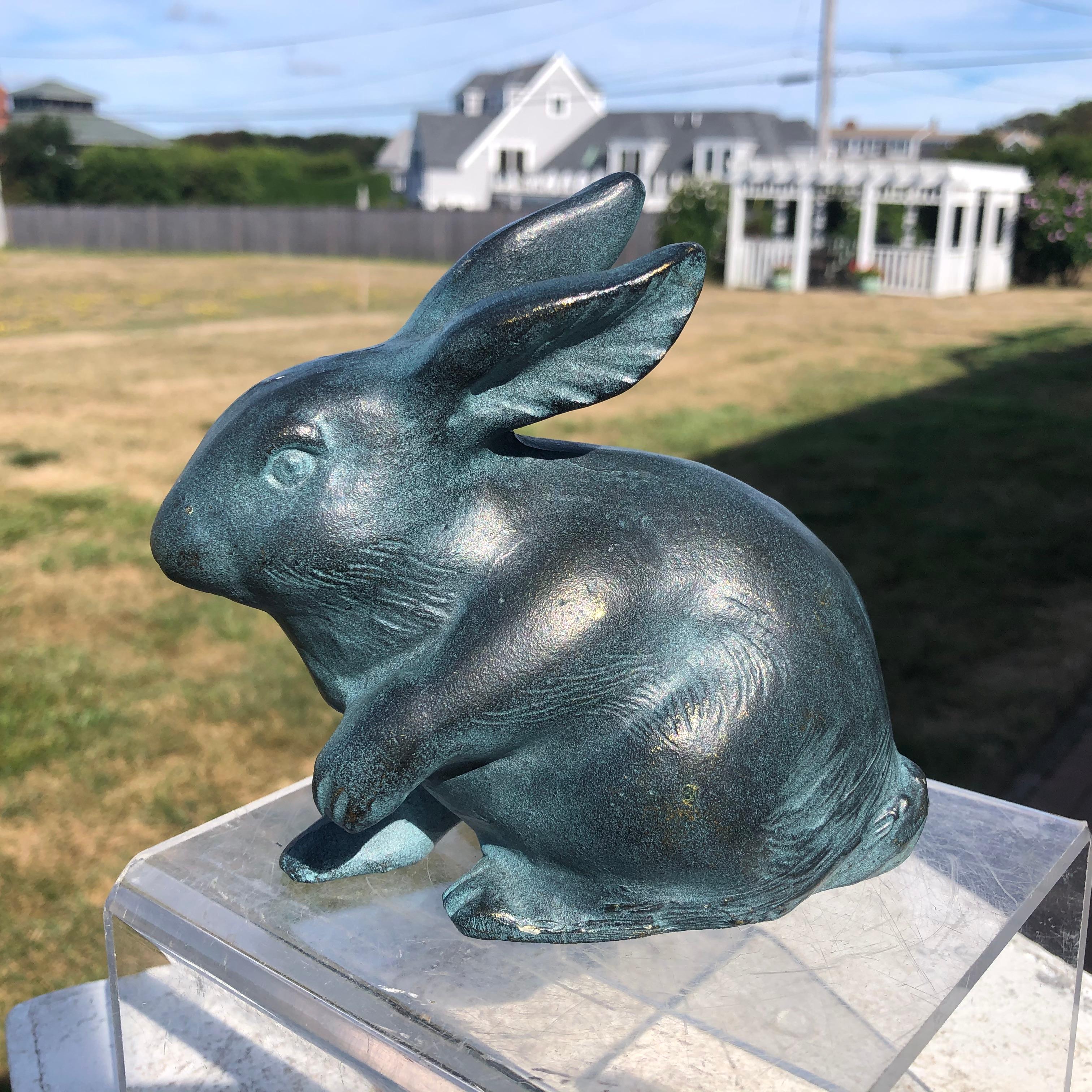 Bronze  Japanese Big Blue Rabbits 
