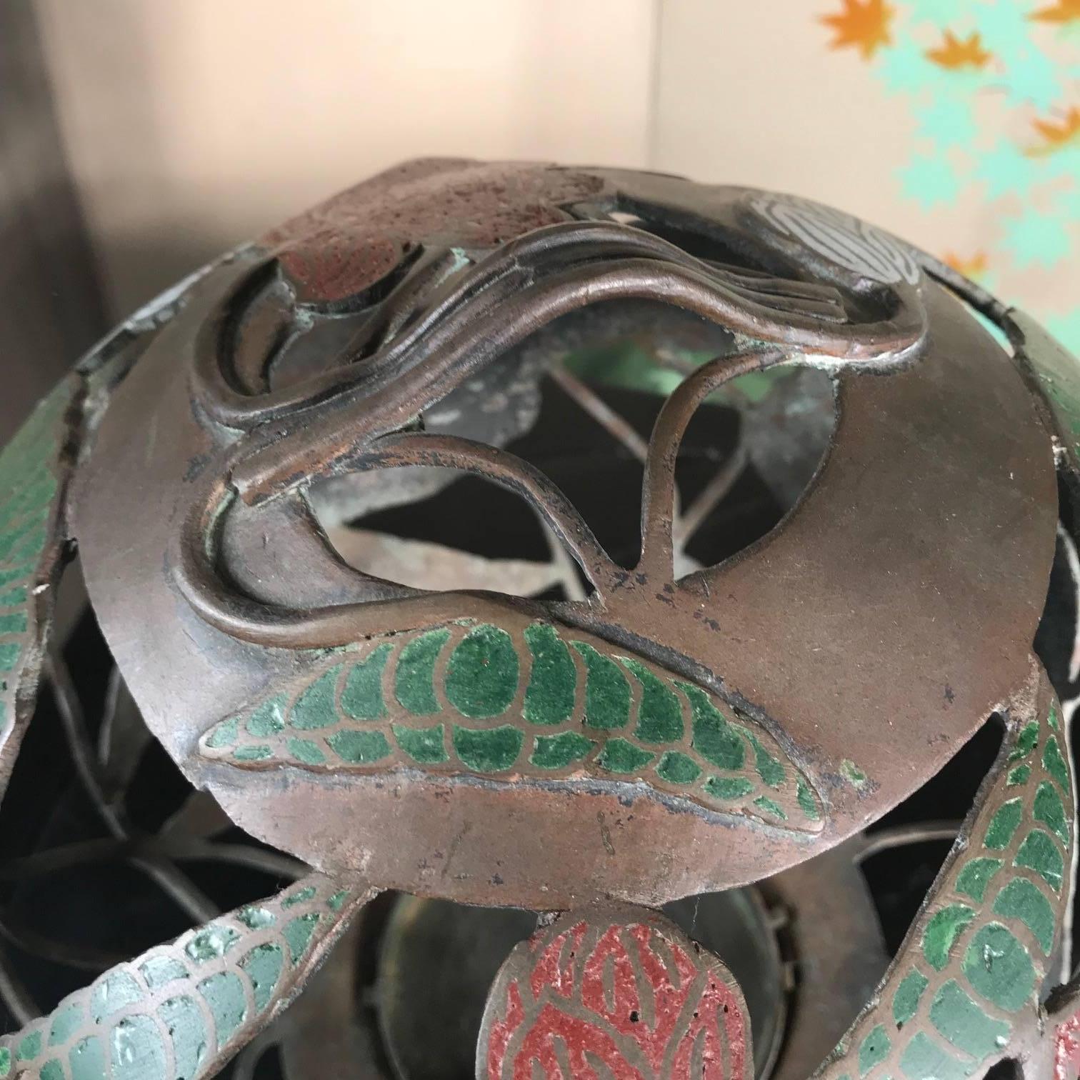 Iron Japanese Big Bold Antique Lantern 