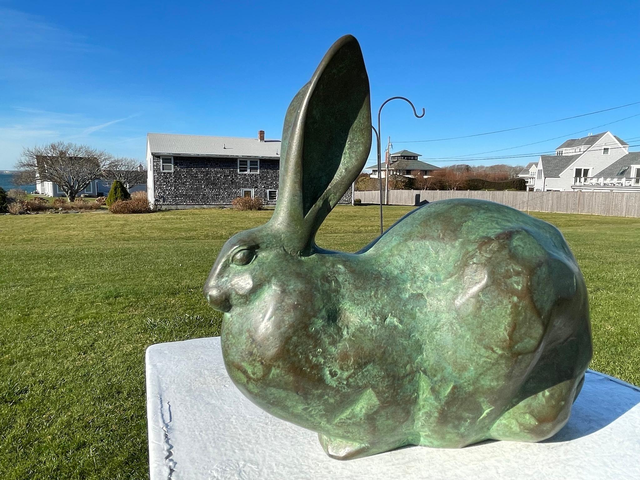 Bronze Japanese Big Garden Rabbit by Famous Artist Sotaro