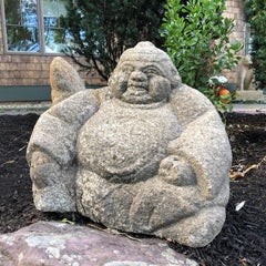 Japanese Old Garden Stone Prosperity God