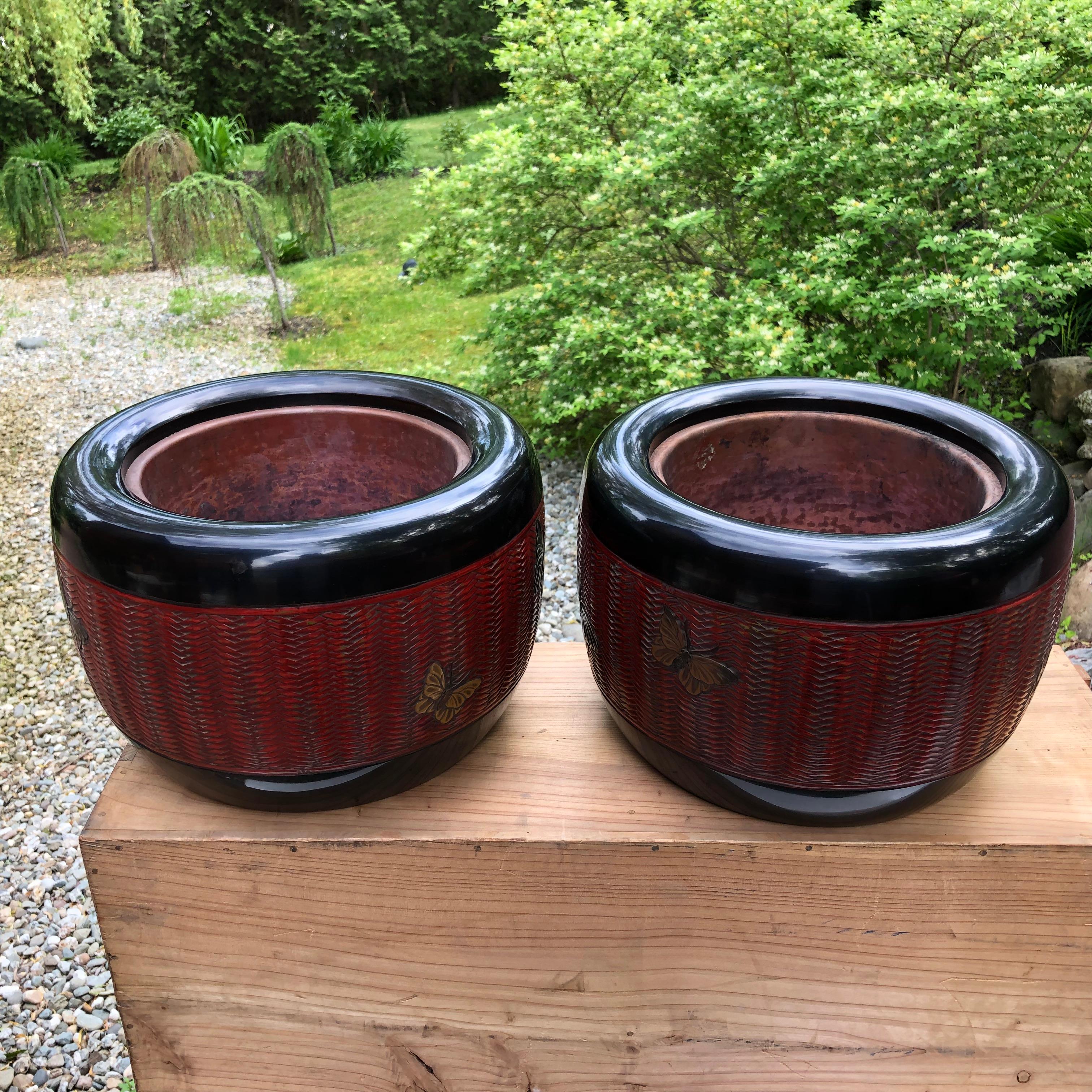 Big Pair of Red Lacquer 