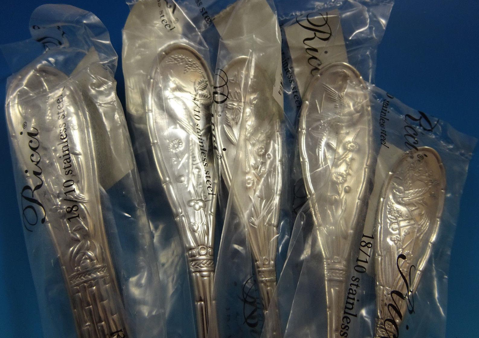 Japanese Bird Audubon by Ricci Stainless Flatware Set for 12 Service 81 Pcs New In New Condition In Big Bend, WI