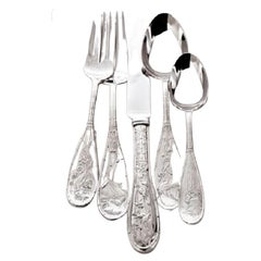 Japanese Bird Audubon by Ricci Stainless Flatware Set for 8 Service 40 Pieces