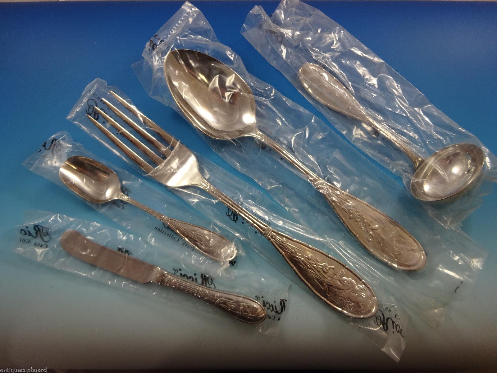 Japanese Bird Audubon by Ricci Stainless Flatware Set for 8 Service 53 Pcs New 2